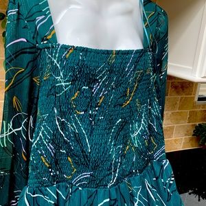 Nine West smocked top midi dress XL